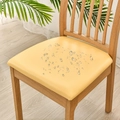 Coprisedia elastico in pelle PU gialla impermeabile per proteggere il cuscino della sedia - Piccolo (36-48cm) / Giallo