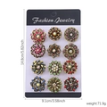 KZ065-2 Antique Metal Flower Brooch Set