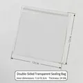 Thick 12x12cm clear PVC jewelry storage bag with self-sealing closure and 0.24mm thickness - 24 Mil / 12x12cm / Clear