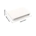 White wooden rectangle jewelry display riser, 30x18x4cm platform for rings and necklaces - Large Display Riser (White)