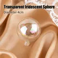 Sfera cava trasparente iridescente da 4 cm con finitura arcobaleno per decorazione - Sfere Trasparenti Iridescenti 4cm 10pz