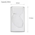 330ml football shaped double wall glass cup for whiskey and vodka shot - Large Rugby Double Layer Glass/330ml
