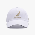 White breathable quick-dry baseball cap with golden KAIRUI embroidery and leaf design - Adjustable / White
