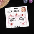 Sparkling red and pink acrylic face gems for music festivals and party makeup decoration - Red and Pink Mixed Style