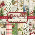 Winter Holidays 6x6 inch scrapbook paper pad with 12 vintage designs and 160gsm cardstock - R2315 24 Sheets