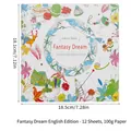 Amily Shen Fantasy Dream coloring book for children 18.5x18.1cm with 12 inner pages - Fantasy Dreamland Theme (English Edition)