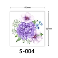 Tatuaggio temporaneo 3D con ortensia ad acquerello, adesivo floreale, 60x60mm, S-004 - Stile Ortensia Viola Fiore Rosa (S-004)