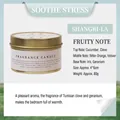 80g Golden tin scented candle in Shangri-La fruity scent with 4x6cm compact size - Shangri-La / 80g