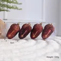 Set de 4 boules de Noël gland marron avec paillettes dorées et texture à écailles - Pomme de Pin Café (Lot de 4)