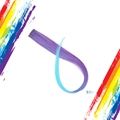 Purple and light blue gradient synthetic hair extension clip-on variant model 50H - Purple to Light Blue Gradient (50H)
