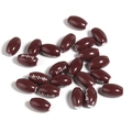 Brown acrylic football spacer beads with white stitch printing for DIY jewelry making - 15*9mm Rugby