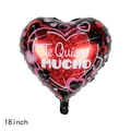 Palloncino cuore 18 pollici rosso e nero con scritta spagnola Te Quiero Mucho - 18 Pollici Spagnolo Ti Amo Molto - Cuore Luccicante Rosso Nero