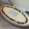 Multicolor tiger eye beaded necklace with gold spacers and extension chain - Mixed Colored Gemstone Necklace XL0704
