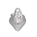 Silver strawberry shaped stainless steel pendant for DIY jewelry making and bracelets - Steel 540# Strawberry / 11*15mm