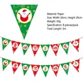 Détail des bannières de Noël avec motifs Père Noël, 20x26cm pour décor de fête - Style Père Noël Renne (HLSDLQ-18-014)