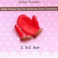 Detail view of red resin glove charm for DIY crafts with 2.3x2.6cm size marking - Red Glove