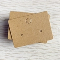 Brown kraft paper earring display cards for jewelry organization and retail packaging - 5x3.5cm Rectangle Kraft Paper Card