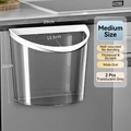 Set di 2 pattumiere da cucina sospese grigio trasparente in misura media - Taglia Media [Confezione da 2] / Grigio