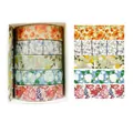 Set de 5 rouleaux de ruban adhésif washi floral aux motifs botaniques et boîte papier - Fleurs de Printemps-2