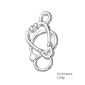 Macro shot of silver stethoscope charm pendant with 13x23.4mm size and 1.55g weight info - Stethoscope