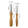 Pottery sculpting tool set with wood handles and metal heads for clay carving DIY - Hole Puncher #2 + #3 Opp Bag
