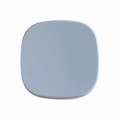 Light gray square rounded contact lens case with minimalist smooth finish and portable design - Sky Blue