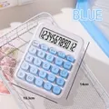 Transparent desktop scientific calculator with 12-digit display in blue and white colors - Dopamine 12-Digit Blue 2310b