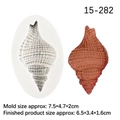 Shell shaped silicone mold and brown seashell craft for ocean themed fondant baking - Style 3 Shell (7.5*4.7*2cm) / Gray