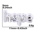 Silberner HOPE-Buchstabenanhänger mit Zirkonia-Stein und 11 mm Maßen für Lockets - hope Wort-Silber
