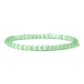Minimalist 4mm light green cat eye stone beaded elastic bracelet for men and women - Green Cat's Eye