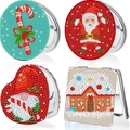 Set of 4 Christmas DIY diamond painting folding mirrors with Santa and elf designs - Christmas Theme - Single