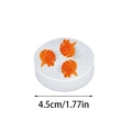 DIY silicone mold for three maple leaf shapes with 4.5cm diameter size specification - 3-Cavity Pumpkin Patch / White