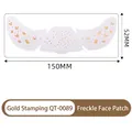 Gold foil butterfly faux freckles face stickers for makeup with 150x52mm dimension - Gold Stamping Freckle Face Patch(QT-0089)