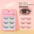 Fishtail individual lashes SY901-A set with natural cross curl and pink packaging - SY901 A Devil (One-piece Style)