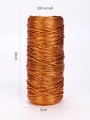 Rotolo 100m filo intrecciato cavo arancione metallizzato 1,5mm per confezioni e fai-da-te - 1.5mm*100m / Bronzo