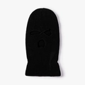 Schwarze 3-Loch Strick-Sturmhaube für Winter-Outdoor-Ski und thermischen Schutz - Einheitsgröße / Schwarz