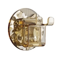 Amber wall-mounted toothbrush holder with a luxury ripple acrylic design for bathrooms - Autumn Tea Color (Single Bracket)