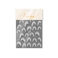 Pegatinas de uñas de encaje blanco y lazos MS 784 con diseño de velo elegante - Velo de Encaje Blanco (MS784)