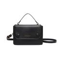 Sac bandoulière noir classique avec détails dorés et large bandoulière stylée - Noir