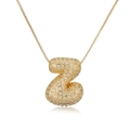 Luxurious gold-plated necklace with a crystal-encrusted letter Z pendant for women - Letter Z