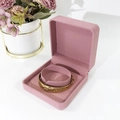 Caja De Pulsera Rosa * Caja Con Esquinas Redondeadas Cosidas