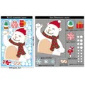 Set stickers Noël ours polaire et flocons de neige avec détails des dimensions - BQ163 Petit Ours Blanc