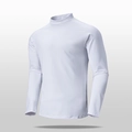 Camiseta de compresión blanca de manga larga con cuello alto para deporte de hombre - M / Blanco