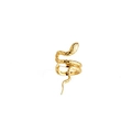 Ear cuff a serpente in argento S925 dorato con dettagli di squame testurizzate - Orecchio sinistro singolo / Oro
