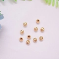 Cuentas espaciadoras con forma de calabaza bañadas en oro de 14K para bisutería DIY - 3mm / Oro de 14k Color Preservado