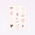 Set de 12 pegatinas románticas de San Valentín con diseños de corazones en rosa - Pegatina 3(Amor Romántico)