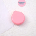 Portable macaron pink folding hairbrush with mirror for travel and scalp massage - Glossy - Sakura Pink