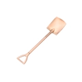 Rose gold shovel shaped dessert spoon made of stainless steel with triangular handle - Small Rose Gold Flat Shovel