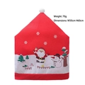 Festliche Stuhlhussen aus rotem Samt mit Weihnachtsmann- und Schneemann-Motiven - Weihnachtsmann und Schneemann Stil