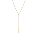 Collana in acciaio inossidabile placcato oro con ciondolo rettangolare geometrico - Oro
